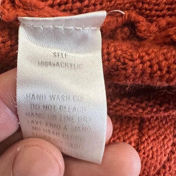 Easel Women's Knit Open Front Cardigan Burnt Orange Size M/L Long Sleeve - Picture 9 of 9